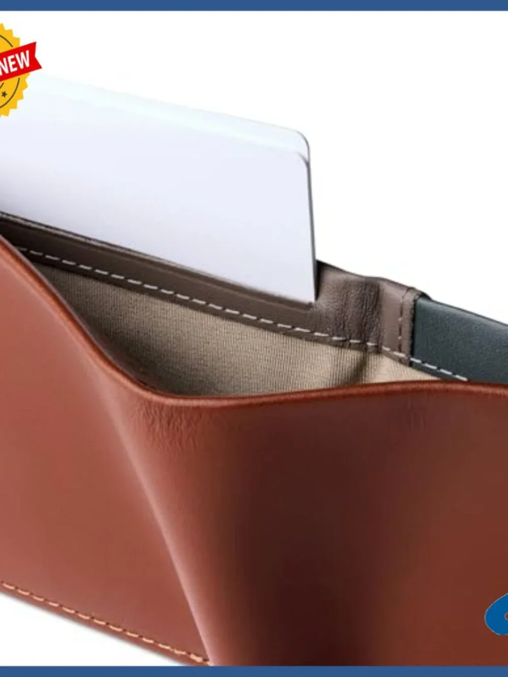 Slim Leather Bifold Wallet RFID Protected Holds 12 Cards Coin Pouch